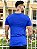 Camiseta Longline Masculina Azul Escritas Strass - Imagem 4