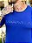 Camiseta Longline Masculina Azul Escritas Strass - Imagem 3