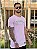 Camiseta Longline Masculina Rosa Claro Escritas Curved Sansation - Imagem 2