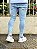 Calça Jeans Masculina Super Skinny Clara Destroyed Respingo - Imagem 4