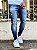 Calça Jeans Masculina Super Skinny Escura Destroyed Details - Imagem 3