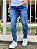 Calça Jeans Masculina Skinny Sem rasgo azul médio Mallorca ¬ - Imagem 4