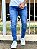 Calça Jeans Masculina Skinny Sem rasgo azul médio Mallorca ¬ - Imagem 1