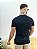 Camiseta Preta Gola Henley Tricot Slim - Imagem 5