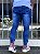 Calça Jogger Skinny Masculina Azul Médio M4 ¬ - Imagem 4