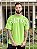 Camiseta Oversized Masculina Verde Escritas - Imagem 1