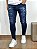 Calça Jeans MAsculina Super Skinny Escura Patch e Personalização - Imagem 2