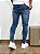 Calça Jeans Masculina Super Skinny Sem Rasgo Respingo Patch Bear - Imagem 4