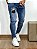 Calça Jeans Masculina Super Skinny Sem Rasgo Respingo Patch Bear - Imagem 3