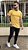 Camiseta Longline Masculina Amarela Logo Basico # - Imagem 3
