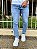 Calça Jeans Masculina Skinny Clara Com Puidos Leves V3 ¬ - Imagem 1