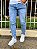 Calça Jeans Masculina Skinny Clara Com Puidos Leves V3 ¬ - Imagem 2