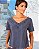 Blusa Guipir 100% algodão - Azul Stone - Imagem 1