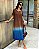 Vestido Barcelona Cacau e Azul Tie Dye - Imagem 1