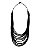 Colar Zanzibar Preto 70cm Casual - Imagem 1