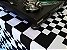 Capa para mesa Multiuso Xadrez Preto e Branco com ilhoses 240x140cm - Imagem 4