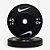 Anilha Olímpica Nike Bumper Plates Peso Libras - Cor Preto - vendido em pares - Imagem 1
