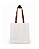 Ecobag Sacolas Ecológicas c/ alça de couro sintético 30x40 cm (LxA) 100% Algodão Cru Lisa - Imagem 1