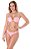 Conjunto estampado rosa com sutia push up - Imagem 1