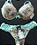 Conjunto estampa menta croco aime lingerie - Imagem 2