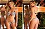 Conjunto animal print preto e branco com detalhe em fita marsala aime lingerie - Imagem 3