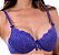 Conjunto azul em renda italiana Royale aimê lingerie - Imagem 1