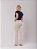 Calça Flare Off White Linho com Elastano - Loopper - K32394202 - Imagem 2