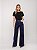 Calça Wideleg Jeans Escuro com Elastano - Black Jeans - 24981 - Imagem 2