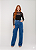 Calça Wideleg Cargo Jeans Médio - Black Jeans - 25466 - Imagem 1