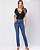 Calça Reta Puídos Jeans com Elastano - UNIONBAY - U24346117 - Imagem 1