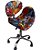 Cadeira Tulipa com estrela cromada, rodinhas anti-risco e regulagem de altura. Modelo LV25BEC. Lv Estofados. - Imagem 9