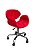 Cadeira Tulipa com estrela cromada, rodinhas anti-risco e regulagem de altura. Modelo LV25BEC. Lv Estofados. - Imagem 1