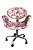 Cadeira Tulipa com estrela cromada, rodinhas anti-risco e regulagem de altura. Modelo LV25BEC. Lv Estofados. - Imagem 6