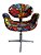 Cadeira Tulipa tecido decorativo com base alumínio 4 pontas e regulagem de altura, Lançamento Lv Estofados. - Imagem 1
