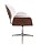 Cadeira Tulipa com Formica ( cor tabaco ) em veludo e regulagem de altura. Lançamento Lv Estofados. - Imagem 6