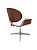 Cadeira Tulipa com Formica ( cor tabaco ) em couro natural ou veludo e regulagem de altura. Lançamento Lv Estofados. - Imagem 5