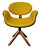 Cadeira Tulipa giratória com base de Madeira - Pés palito - Pés de madeira- ( Lançamento Lv Estofados). Poltrona Personalizada. - Imagem 4