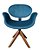 Cadeira Tulipa giratória com base de Madeira - Pés palito - Pés de madeira- ( Lançamento Lv Estofados). Poltrona Personalizada. - Imagem 6