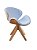Cadeira Home Office revestida em couro NATURAL (100%) e detalhes em madeira ( cor imbúia ). Modelo LV40BMMICOUNAT com base em madeira maciça e Giratória. Lv Estofados - Imagem 6