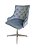 Cadeira para sala de jantar com encosto capitone , base em alumínio e regulagem de altura. Modelo LV114B4C . Lv Estofados - Imagem 1