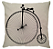 Capa de Almofada Linho Bicicleta - Imagem 1