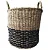 Cesto de Fibra Natural Cilindro com Alça - Imagem 1
