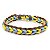 Pulseira Corda Trançada Azul e Amarelo - Imagem 1