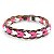 Pulseira Corda Trançada Branco e Rosa - Imagem 1