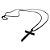 Colar Aço Inoxidável 70cm Preto Crucifixo - Imagem 3