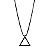 Cordão Colar Aço Inoxidável 70cm Preto Triângulo - Imagem 1