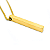 Cordão Colar Aço Inoxidável 70cm Dourado Barra - Imagem 2
