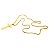 Cordão Colar Aço Inoxidável 70cm Dourado Crucifixo - Imagem 5