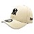 Boné NY Yankees Aba Curva - Off White / Bordado Preto - Imagem 1