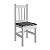 Cadeira Estofada Padrão  Cor Branco/Cinza Ondulado - HB09 - Imagem 1